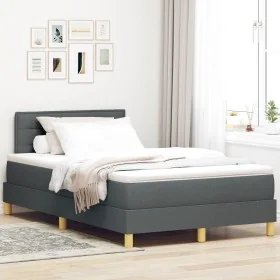 Base de Cama con Colchón Gris Oscuro 120x200 cm