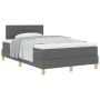 Base de Cama con Colchón Gris Oscuro 120x200 cm Tela de , Camas y somieres - Ref: Foro24-3338833, Precio: 392,96 €, Descuento: %