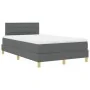 Base de Cama con Colchón Gris Oscuro 120x200 cm Tela de , Camas y somieres - Ref: Foro24-3338833, Precio: 392,96 €, Descuento: %