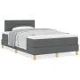 Base de Cama con Colchón Gris Oscuro 120x200 cm Tela de , Camas y somieres - Ref: Foro24-3338833, Precio: 392,96 €, Descuento: %