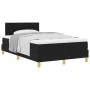 Cama con Resortes y Colchón Negra 120x200 cm Tela by , Beds and slatted bases - Ref: Foro24-3338834, Price: 392,48 €, Discoun...