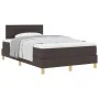 Cama con base de muelles con colchón marrón oscuro 120x200 cm de tela | Foro24.es | Tu tienda online para hogar, jardín y más Foro24.es