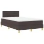 Cama con base de muelles con colchón marrón oscuro 120x200 cm de tela | Foro24.es | Tu tienda online para hogar, jardín y más Foro24.es