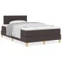 Cama con base de muelles con colchón marrón oscuro 120x200 cm de tela | Foro24.es | Tu tienda online para hogar, jardín y más Foro24.es