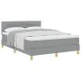 Cama con Somier con Colchón Gris Claro 140x190 cm Tela by , Beds and slatted bases - Ref: Foro24-3338839, Price: 472,31 €, Di...
