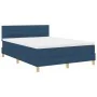 Cama con Somier con Colchón Azul 140x190 cm Tela by , Beds and slatted bases - Ref: Foro24-3338845, Price: 453,91 €, Discount: %