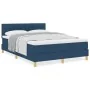 Cama con Somier con Colchón Azul 140x190 cm Tela by , Beds and slatted bases - Ref: Foro24-3338845, Price: 453,91 €, Discount: %