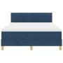 Cama con Somier con Colchón Azul 140x190 cm Tela by , Beds and slatted bases - Ref: Foro24-3338845, Price: 453,91 €, Discount: %