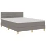Cama con Resorte con Colchón Taupe 140x200 cm Tela | Foro24.es | Tu tienda online para hogar, jardín y más Foro24.es