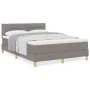 Cama con Resorte con Colchón Taupe 140x200 cm Tela | Foro24.es | Tu tienda online para hogar, jardín y más Foro24.es