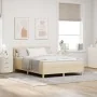 Cama Box Spring con Colchón Crema 160x200 cm Tela | Foro24.es | Tu tienda online para hogar, jardín y más Foro24.es