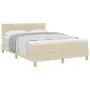 Cama Box Spring con Colchón Crema 160x200 cm Tela | Foro24.es | Tu tienda online para hogar, jardín y más Foro24.es
