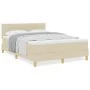 Cama Box Spring con Colchón Crema 160x200 cm Tela | Foro24.es | Tu tienda online para hogar, jardín y más Foro24.es