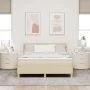 Cama Box Spring con Colchón Crema 160x200 cm Tela | Foro24.es | Tu tienda online para hogar, jardín y más Foro24.es