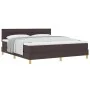 Cama con Base de Muelles con Colchón Marrón Oscuro 180x200 cm Tela | Foro24.es | Tu tienda online para hogar, jardín y más Foro24.es