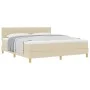 Cama con Box Spring con Colchón Crema 180x200 cm Tela | Foro24.es | Tu tienda online para hogar, jardín y más Foro24.es