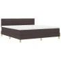 Cama con Base de Muelles con Colchón Marrón Oscuro 180x200 cm Tela | Foro24.es | Tu tienda online para hogar, jardín y más Foro24.es