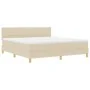 Cama con Box Spring con Colchón Crema 180x200 cm Tela | Foro24.es | Tu tienda online para hogar, jardín y más Foro24.es
