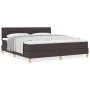 Cama con Base de Muelles con Colchón Marrón Oscuro 180x200 cm Tela | Foro24.es | Tu tienda online para hogar, jardín y más Foro24.es
