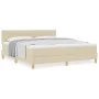 Cama con Box Spring con Colchón Crema 180x200 cm Tela | Foro24.es | Tu tienda online para hogar, jardín y más Foro24.es