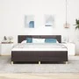Cama con Base de Muelles con Colchón Marrón Oscuro 180x200 cm Tela | Foro24.es | Tu tienda online para hogar, jardín y más Foro24.es