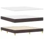 Cama con Base de Muelles con Colchón Marrón Oscuro 180x200 cm Tela | Foro24.es | Tu tienda online para hogar, jardín y más Foro24.es