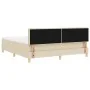 Cama con Box Spring con Colchón Crema 180x200 cm Tela | Foro24.es | Tu tienda online para hogar, jardín y más Foro24.es