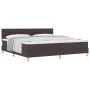 Cama con Box Spring con Colchón Marrón Oscuro 200x200 cm Tela | Foro24.es | Tu tienda online para hogar, jardín y más Foro24.es