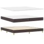 Cama con Box Spring con Colchón Marrón Oscuro 200x200 cm Tela | Foro24.es | Tu tienda online para hogar, jardín y más Foro24.es