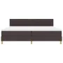 Cama con Box Spring con Colchón Marrón Oscuro 200x200 cm Tela | Foro24.es | Tu tienda online para hogar, jardín y más Foro24.es