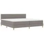 Cama Box Spring con Colchón Taupe 200x200 cm Tela | Foro24.es | Tu tienda online para hogar, jardín y más Foro24.es