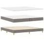 Cama Box Spring con Colchón Taupe 200x200 cm Tela | Foro24.es | Tu tienda online para hogar, jardín y más Foro24.es