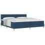 Cama Box Spring con Colchón Azul 200x200 cm Tela | Foro24.es | Tu tienda online para hogar, jardín y más Foro24.es
