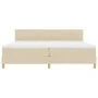 Cama con Base de Resortes con Colchón Crema 200x200 cm Tela | Foro24.es | Tu tienda online para hogar, jardín y más Foro24.es