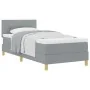 Cama con Somier con Colchón Gris Claro 100x200 cm Tela | Foro24.es | Tu tienda online para hogar, jardín y más Foro24.es