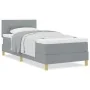Cama con Somier con Colchón Gris Claro 100x200 cm Tela | Foro24.es | Tu tienda online para hogar, jardín y más Foro24.es