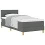 Cama con Box Spring y colchón gris oscuro 100x200 cm Tela | Foro24.es | Tu tienda online para hogar, jardín y más Foro24.es