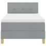 Cama con Somier con Colchón Gris Claro 100x200 cm Tela | Foro24.es | Tu tienda online para hogar, jardín y más Foro24.es