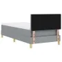 Cama con Somier con Colchón Gris Claro 100x200 cm Tela | Foro24.es | Tu tienda online para hogar, jardín y más Foro24.es