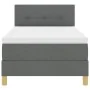 Cama con Box Spring y colchón gris oscuro 100x200 cm Tela | Foro24.es | Tu tienda online para hogar, jardín y más Foro24.es