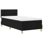 Cama con Somier con Colchón Negra 100x200 cm Tela de , Camas y somieres - Ref: Foro24-3338897, Precio: 307,03 €, Descuento: %