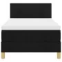 Cama con Somier con Colchón Negra 100x200 cm Tela de , Camas y somieres - Ref: Foro24-3338897, Precio: 307,03 €, Descuento: %