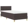 Cama con Box Spring con Colchón Marrón Oscuro 100x200 cm Tela | Foro24.es | Tu tienda online para hogar, jardín y más Foro24.es