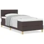 Cama con Box Spring con Colchón Marrón Oscuro 100x200 cm Tela | Foro24.es | Tu tienda online para hogar, jardín y más Foro24.es