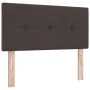 Cama con Box Spring con Colchón Marrón Oscuro 100x200 cm Tela | Foro24.es | Tu tienda online para hogar, jardín y más Foro24.es