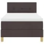 Cama con Box Spring con Colchón Marrón Oscuro 100x200 cm Tela | Foro24.es | Tu tienda online para hogar, jardín y más Foro24.es
