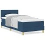 Cama Box Spring con Colchón Azul 100x200 cm Tela | Foro24.es | Tu tienda online para hogar, jardín y más Foro24.es