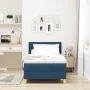 Cama Box Spring con Colchón Azul 100x200 cm Tela | Foro24.es | Tu tienda online para hogar, jardín y más Foro24.es