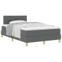 Cama Box Spring con Colchón Gris Oscuro 120x200 cm Tela | Foro24.es | Tu tienda online para hogar, jardín y más Foro24.es