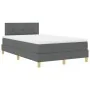 Cama Box Spring con Colchón Gris Oscuro 120x200 cm Tela | Foro24.es | Tu tienda online para hogar, jardín y más Foro24.es